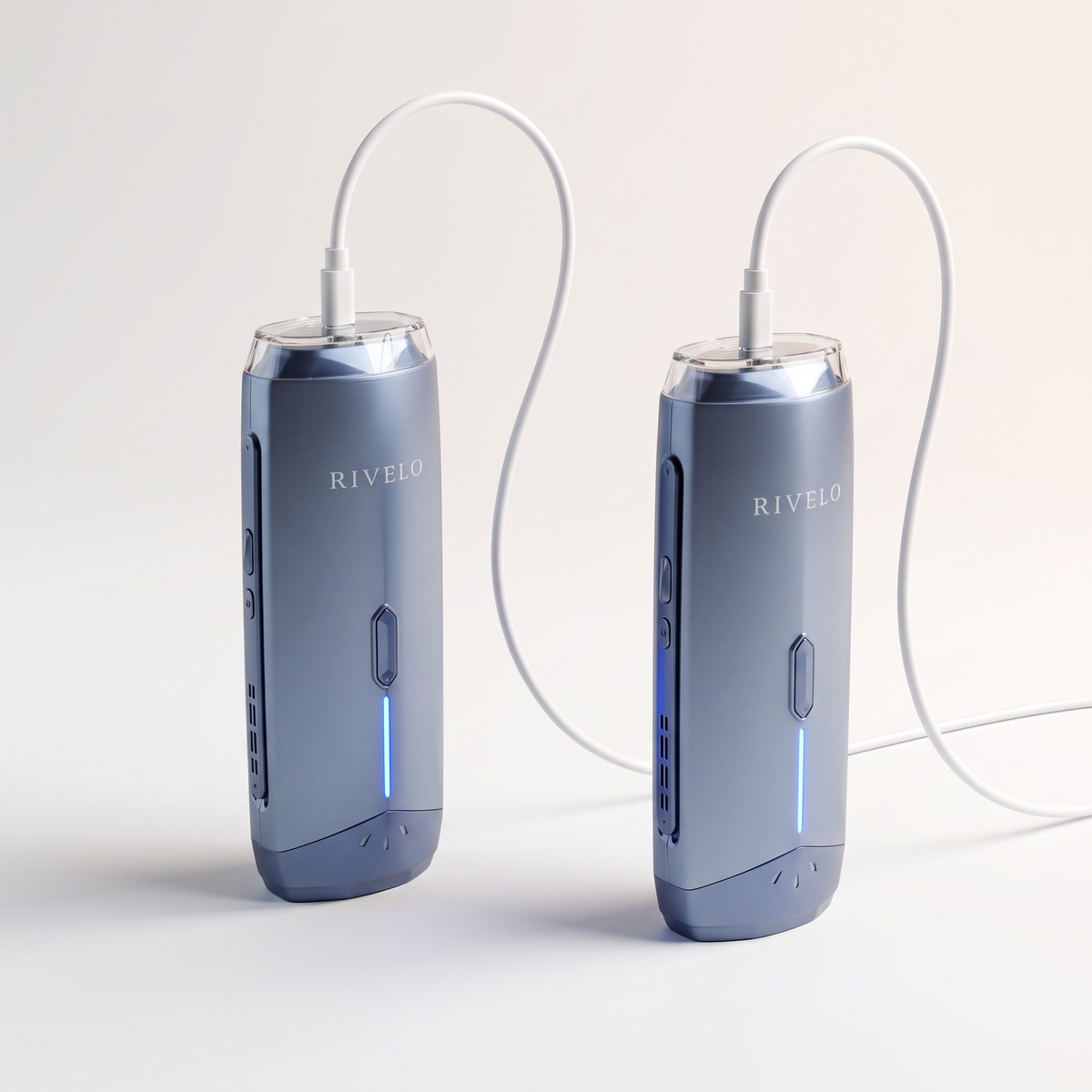 Rivelo Duo : deux appareils d'épilation IPL identiques, branchés